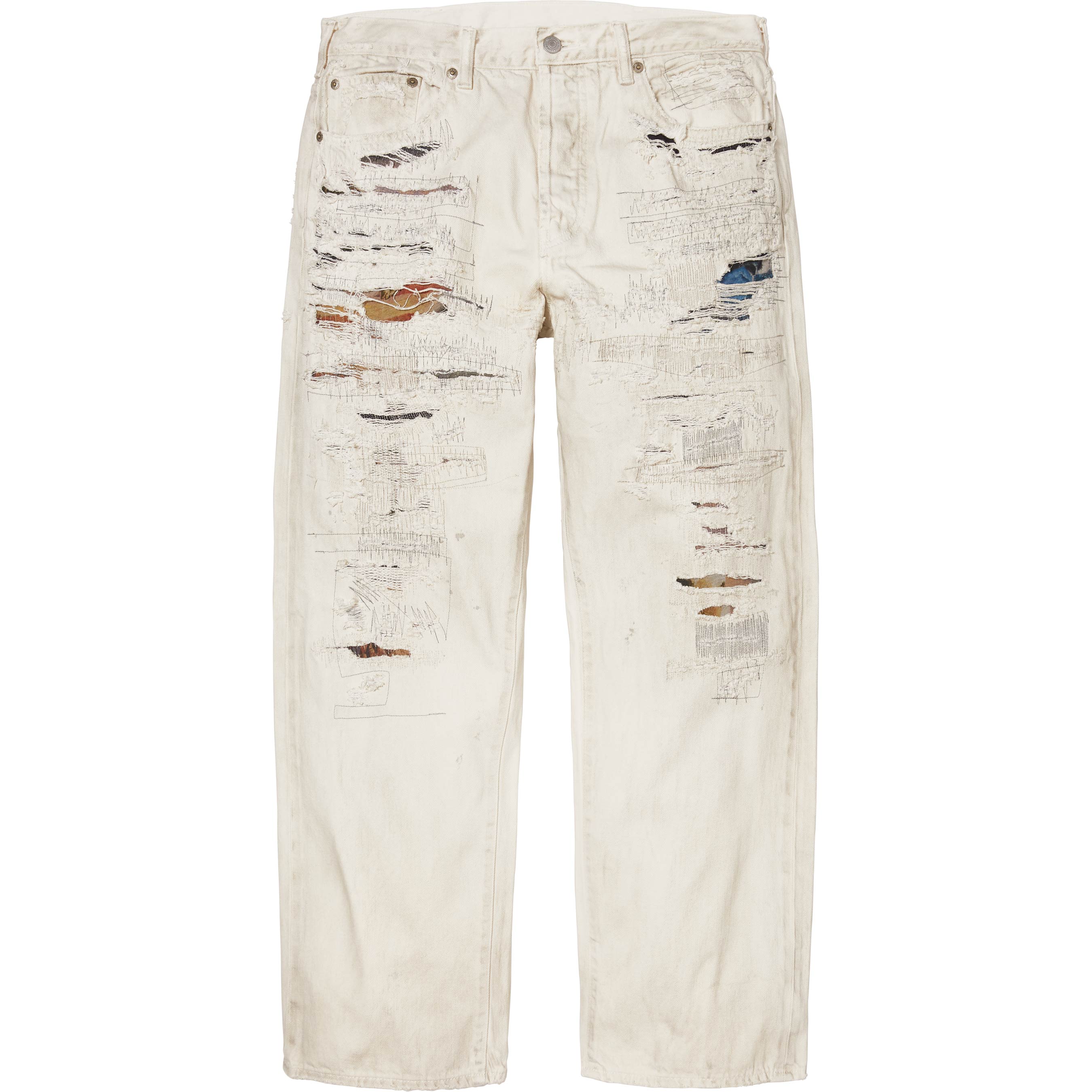 Supreme®/MM6 Maison Margiela Distressed Loose Fit Selvedge Jean view 4